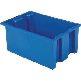 Akro-Mils® Nest & Stack Tote, Blue, 19-1/2" x 13-1/2" x 8" - 1388099