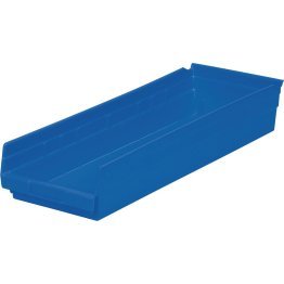 Akro-Mils® Shelf Bin, Blue, 23-5/8" x 8-3/8" x 4" - 1387933