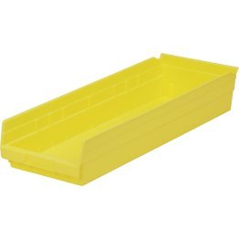 Akro-Mils® Shelf Bin, Yellow, 23-5/8" x 8-3/8" x 4" - 1387937