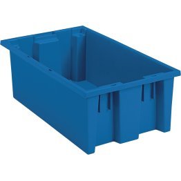 Akro-Mils® Nest & Stack Tote, Blue, 18" x 11" x 6" - 1388087