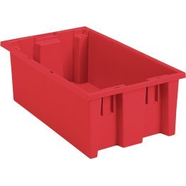 Akro-Mils® Nest & Stack Tote, Red, 18" x 11" x 6" - 1388089