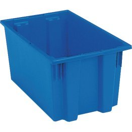 Akro-Mils® Nest & Stack Tote, Blue, 18" x 11" x 9" - 1388090