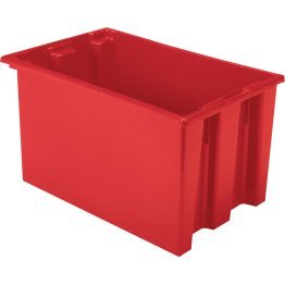Akro-Mils® Nest & Stack Tote, Red, 23-1/2" x 15-1/2" x 12" - 1388110