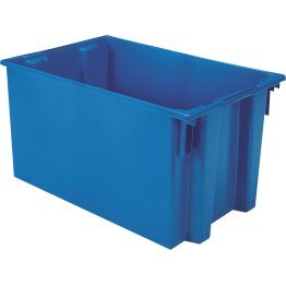 Akro-Mils® Nest & Stack Tote, Blue, 29-1/2" x 19-1/2" x 15" - 1388111
