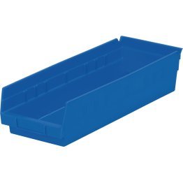 Akro-Mils® Shelf Bin, Blue, 17-7/8" x 6-5/8" x 4" - 1387891