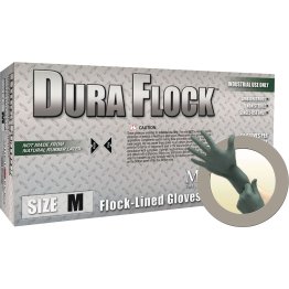 Dura Flock™ Green Nitrile Glove, XX Large, Green - 1390953