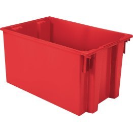 Akro-Mils® Nest & Stack Tote, Red, 29-1/2" x 19-1/2" x 15" - 1388113