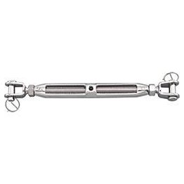  Turnbuckle, Stainless Steel, Jaw and Jaw, 1/4" x 3.00" Take Up - 1427502