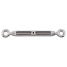  Turnbuckle, Stainless Steel, Eye and Eye, 3/8" x 6" Take Up - 1427518