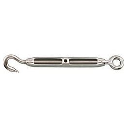  Turnbuckle, Stainless Steel, Hook and Eye, 5/16" x 4" Take Up - 1427545