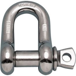  Oversize Screw Pin Chain Shackle, Stainless Steel, 1/4", 1,000 lb WLL - 1427273