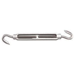  Turnbuckle, Stainless Steel, Hook and Hook, 5/8" x 6.00" Take Up - 1427499