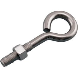  Unwelded Eye Bolt with Nut, Stainless Steel, 10-24, 100 lb WLL - 1427831