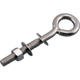  Welded Eye Bolt with Nut, Stainless Steel, 1/4" - 20, 400 lb WLL - 1427857