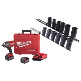  Milwaukee® M18 FUEL™ 1/2" High Torque Impact Wrench Kit with Bi-Positi - 1633958