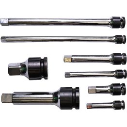  Cross-Over Socket Extension Deluxe Set , 3/8" 1/2" & 3/4" Drive, 8Pc - DY89320053