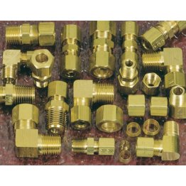  Brass Compression Fittings Assortment Kit 201Pcs - LP424BL