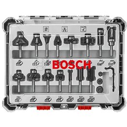 Bosch 1/4" Shank 6 Piece Router Trimmer Tool Set - 1677077