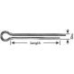  Cotter Pin Standard Extended Prong 3/32 x 1" - 81267