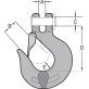  Grade 43 Clevis Slip Hook with Latch, 3/8", 5,400 lb WLL - 1424855