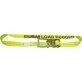 LiftAll® LoadHugger™ Web Tiedown, with Ratchet, Yellow, 27' Length - 1417262