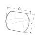 Grote® Rectangular Stick-On Convex Mirror 5-1/2" - 1322367