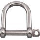  Screw Pin Wide D Shackle, Stainless Steel, 1/2", 1,500 lb WLL - 1427237