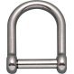  No Snag Pin Wide D Shackle, Stainless Steel, 1/2", 1,500 lb WLL - 1427241