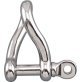  Screw Pin Twist Shackle, Stainless Steel, 3/8", 1,200 lb WLL - 1427304