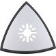 CryoTool® Oscillating Back-Up Pad Hook & Loop Abrasives,3-1/8" Triangle - DY80360034