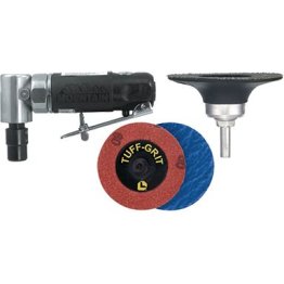  Tuff-Grit Zirc Small Dia. Sanding Disc Kit with Pneumatic Angle Die Grinder - 1637319