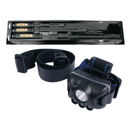  3-Pc Set Dominator Pry Bar Set with Vision Pro Head Lamp W/Hdband 3AA - 1635666