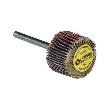 Mounted Mini Flap Wheel Used on Die Grinders Aluminum Oxide Grain 40000RPM Maximum Speed 1 8 Arbor 120 Grit 3 4 Diameter 64684 LawsonProducts
